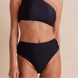 Summersalt Rouched High Leg High Rise Bikini Bottom. Size 12